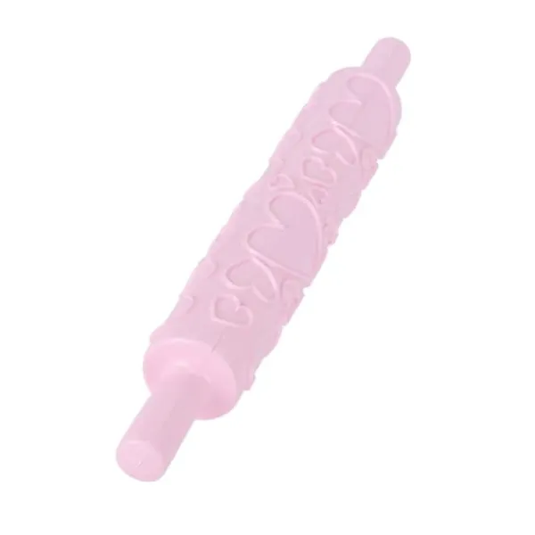 Kageruller>Fondant Kagerulle Plast Præget Rulle til Cookies Kiks Konditor Kagedekoration (Hjerteform)
