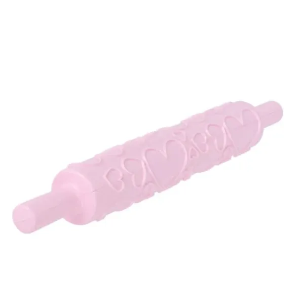 Kageruller>Fondant Kagerulle Plast Præget Rulle til Cookies Kiks Konditor Kagedekoration (Hjerteform)