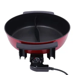 Fonduegryde - Elektrisk med varmeplade og låg - 6 liter - 2 rum - 1300 W - Himmelblå Sale