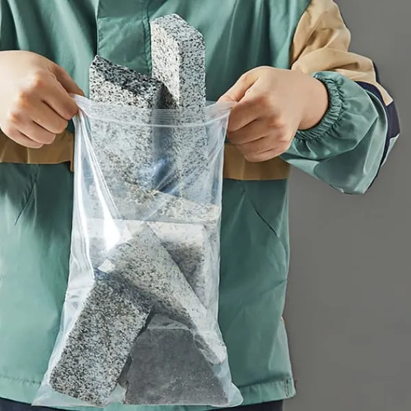 Opbevaringsposer Til Hjemmet>Forseglbare PE-plastposer med lynlås i megastørrelse 60x40 cm - 100 stk