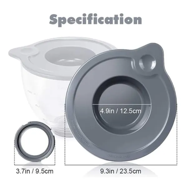 Skålelåg>Forseglingslåg til KitchenAid K5GB 5 Quart glasrøreskål