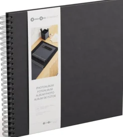 Fotoalbum Black med svarta blad 35x31,5cm Bigso Box of Sweden Discount