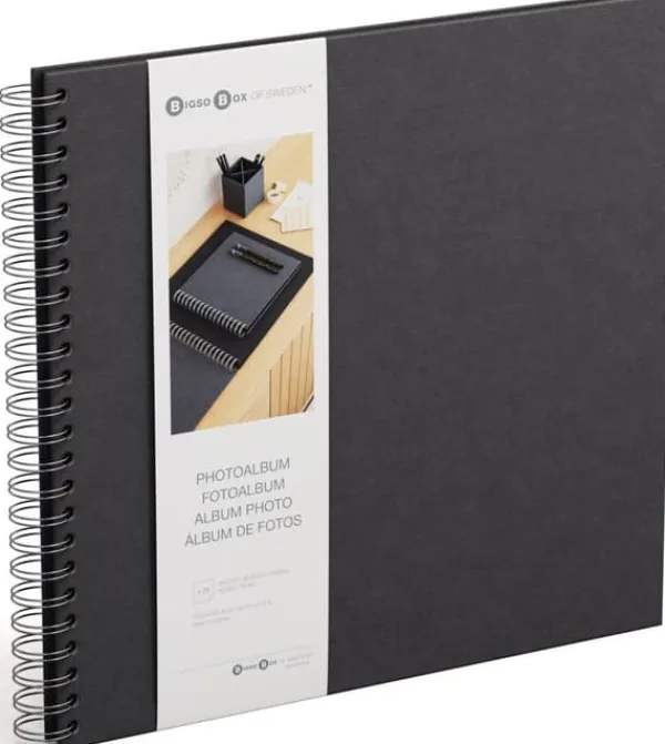 Fotoalbum Black med svarta blad 35x31,5cm Bigso Box of Sweden Discount