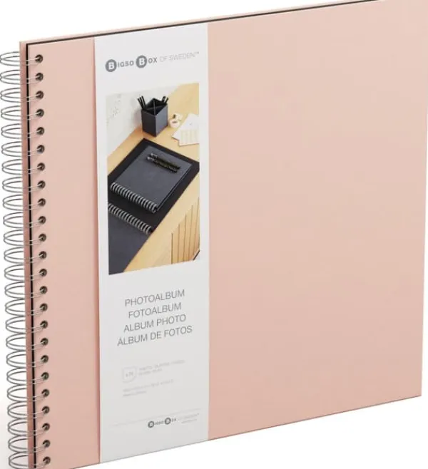 Fotoalbum Dusty Pink med vita blad 35x31,5cm Bigso Box of Sweden Best