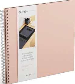 Fotoalbum Dusty Pink med svarta blad 35x31,5cm Bigso Box of Sweden Outlet