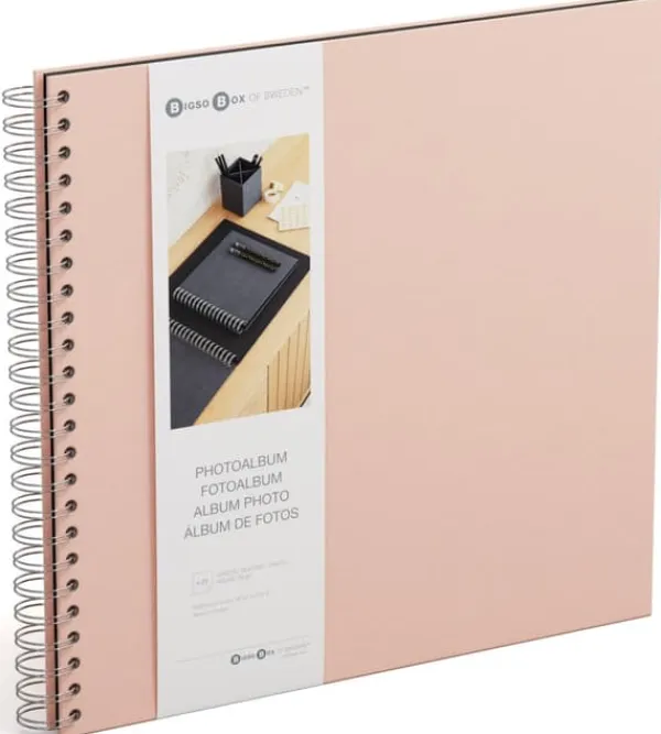 Fotoalbum Dusty Pink med svarta blad 35x31,5cm Bigso Box of Sweden Outlet