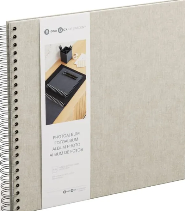 Fotoalbum Linen med vita blad 35x31,5cm Bigso Box of Sweden Discount