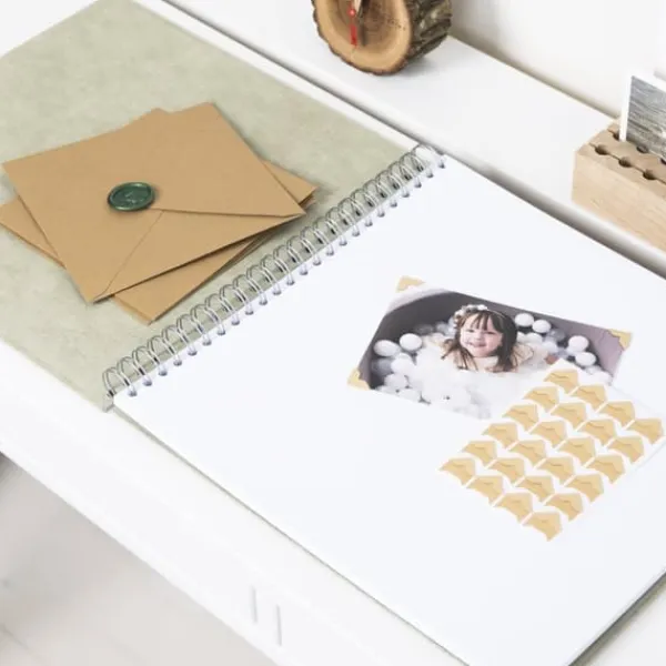 Fotoalbum Linen med vita blad 35x31,5cm Bigso Box of Sweden Discount