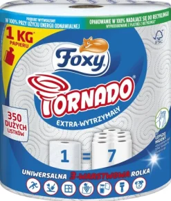 Aftørringspapir>Foxy Tornado håndklæde 1 rulle (350 ark)