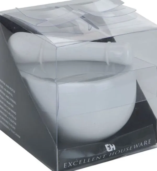 Mortere & Pistiller>Fremragende husholdningsredskaber Hvid økse med porcelænsskaft 11x10 cm Urter Krydderier Slibning