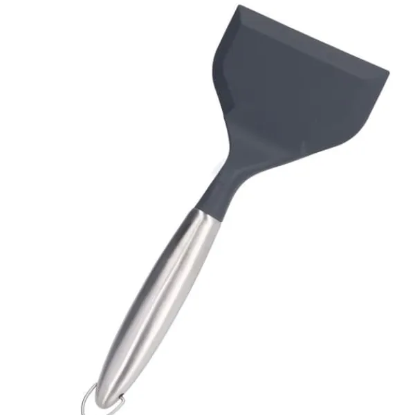 Stegepaletter>Friteringsspatel med bred mun i rostfritt stål Förhindra att fastnar Köksmatlagningsspatel för KitchenGray(304#)