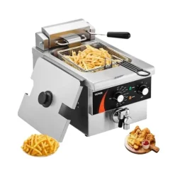 Frituregryde, 9 Qt kapacitet, 1750W effekt, 220V spænding, uafhængig temperaturkontrol, CE-certificeret New