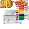 Frituregryde, 6L kapacitet, 2 tanke, 50-380°C temperaturinterval, rustfrit stål materiale, borddesign Online