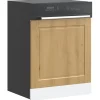 Frontpanel til opvaskemaskine i egetræ - 60x1,5x67 cm | Farve: Egetræsfarvet Discount