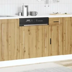 Frontpanel til opvaskemaskine i egetræ - 60x1,5x67 cm | Farve: Egetræsfarvet Discount