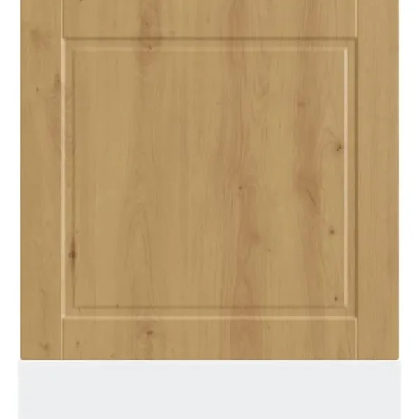 Frontpanel til opvaskemaskine i egetræ - 60x1,5x67 cm | Farve: Egetræsfarvet Discount