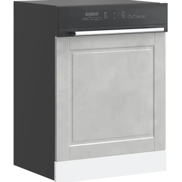 Opvaskemaskiner>Frontpanel til opvaskemaskine - Slidstærk og nem at rengøre | Størrelse: 60x1,5x67 cm | Farve: Betongrå