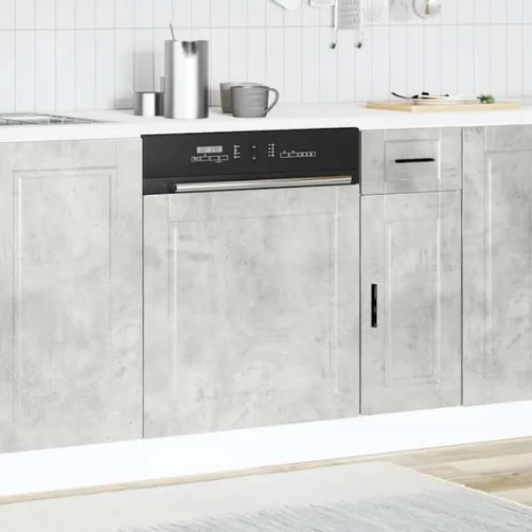 Opvaskemaskiner>Frontpanel til opvaskemaskine - Slidstærk og nem at rengøre | Størrelse: 60x1,5x67 cm | Farve: Betongrå