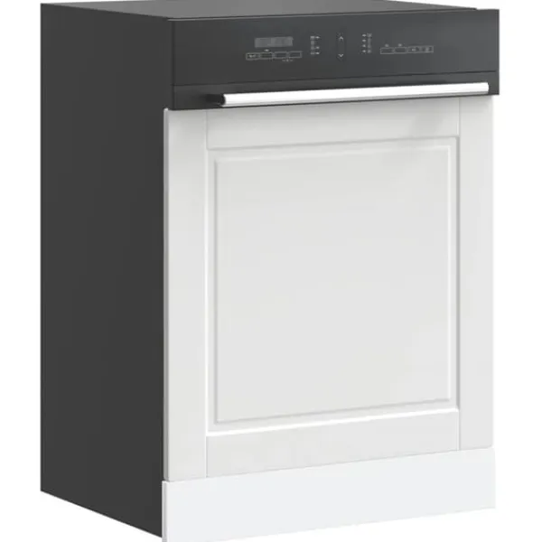 Opvaskemaskiner>Frontpanel til opvaskemaskine - Tidløst design i konstrueret træ | Størrelse: 60x1,5x67 cm | Farve: Hvid