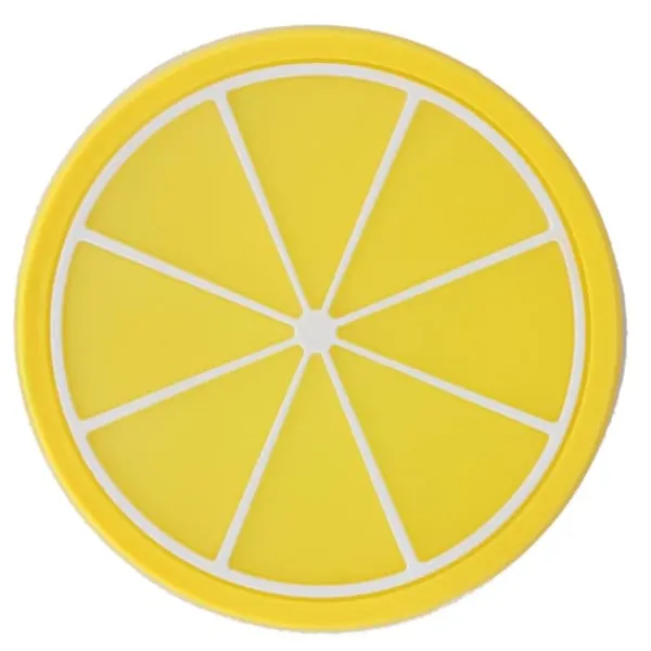Frugtformet Coaster Bordservice Dækkeserviet Silikone Kop Drikkeholder Måtte Køkkentilbehør Citron Hot