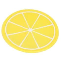 Frugtformet Coaster Bordservice Dækkeserviet Silikone Kop Drikkeholder Måtte Køkkentilbehør Citron Hot