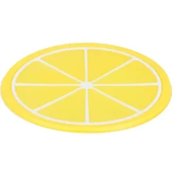 Frugtformet Coaster Bordservice Dækkeserviet Silikone Kop Drikkeholder Måtte Køkkentilbehør Citron Hot