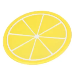 Frugtformet Coaster Bordservice Dækkeserviet Silikone Kop Drikkeholder Måtte Køkkentilbehør Citron Hot