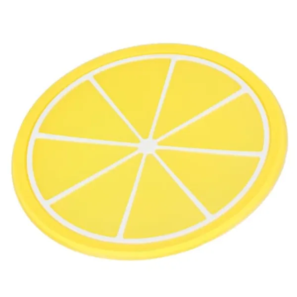 Frugtformet Coaster Bordservice Dækkeserviet Silikone Kop Drikkeholder Måtte Køkkentilbehør Citron Hot
