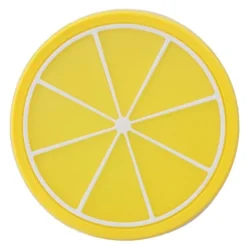 Frugtformet Coaster Bordservice Dækkeserviet Silikone Kop Drikkeholder Måtte Køkkentilbehør Citron Hot