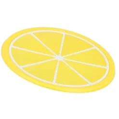 Frugtformet Coaster Bordservice Dækkeserviet Silikone Kop Drikkeholder Måtte Køkkentilbehør Citron Hot
