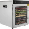 Frugttørrer - Fødevaredehydrator - 10 Bakker - 800 W - 220 V - Rustfrit Stål - 30–90 °C Justerbar - Orange Outlet