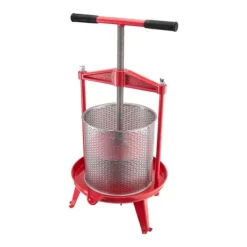 Frugtvinpresse, Manuel Presse til Vinfremstilling, 3,69 Gal/14L, Rustfrit Stål Clearance