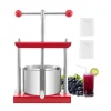 Frugtvinpresse, Manuel Presse til Vinfremstilling, 0,8 Gal/3L, Rustfrit Stål New