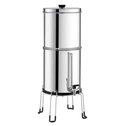 2.25G tyngdekraftvandfilter bordpladesystem, rustfrit stål, 2 filtre, effektiv vandrensning, BPA-fri. Hot