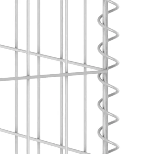 Gabionmur för soptunnor - Stabil stenkorg i galvaniserat stål | Storlek: 180x100x110 cm Outlet