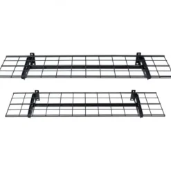 Opbevaringskroge & Hylder>Garage væghylder, 122x31,2x11,5 cm, sort, metalopbevaring