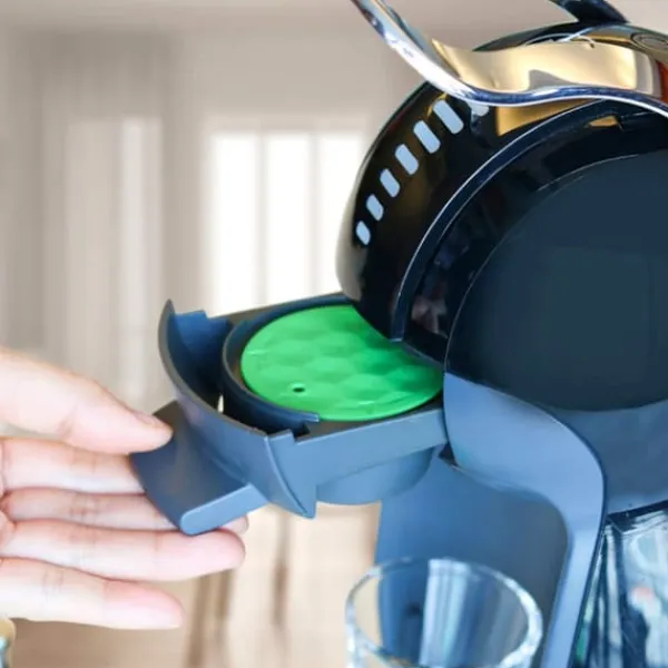 Genanvendelig genopfyldelig kaffekapsel i rustfrit stål, kompatibel med Dolce Gusto Outlet