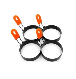 Køkkenforme>Ægge-ring & Omelet form 4-pak Rustfrit stål / Silikone