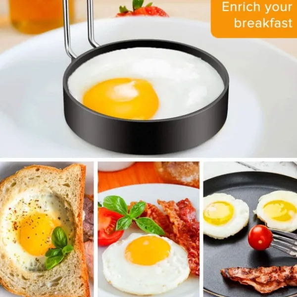 Køkkenforme>Ægge-ring & Omelet form 4-pak Rustfrit stål / Silikone