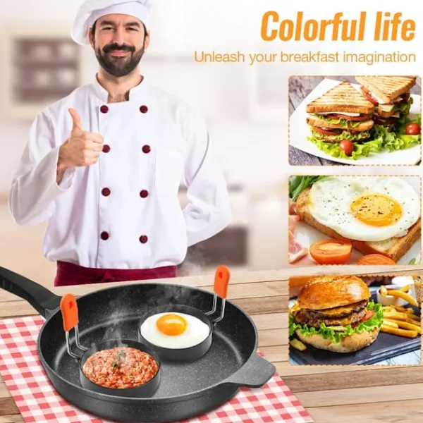Køkkenforme>Ægge-ring & Omelet form 4-pak Rustfrit stål / Silikone