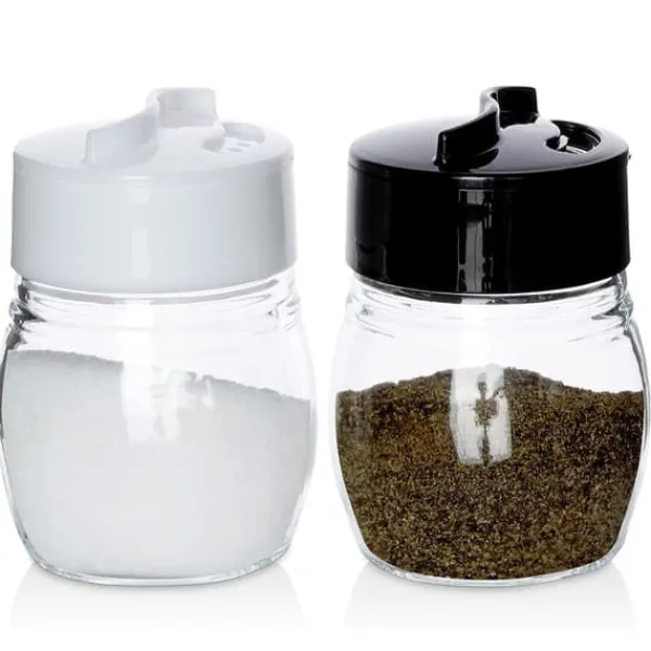 Glas salt- og peberbøsser 2 stk.