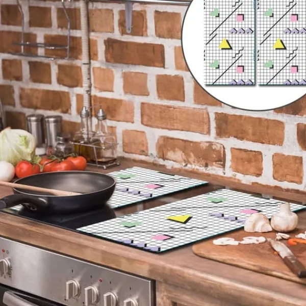 GLAS SKÆREBRÆT 2x 30x52 MØNSTER Hot