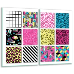 Mad- & Drikkeskabeloner>GLAS SKÆREBRÆT 2x 30x52 MOSAIK