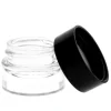 Glasbeholder, 5 ml, farveløs, med sort PP-låg x 10 Outlet