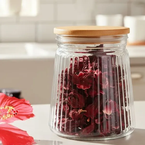 Opbevaringsdåser>Glasbeholdere til løse produkter med låg og forsegling 700 ml 3 stk.