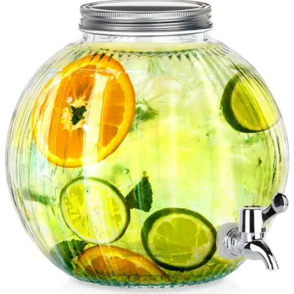 Glasdrikkrukke med hane 5,5 l Outlet