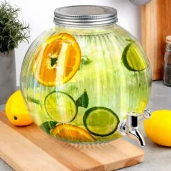 Glasdrikkrukke med hane 5,5 l Outlet