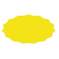 Glasetiket 5,5x3 cm til syltetøj 80 stk. gul mat Outlet