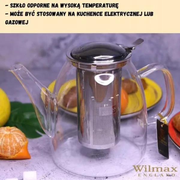 Kaffe- & Tekander>Glaskande til tebrygning Wilmax 950ml