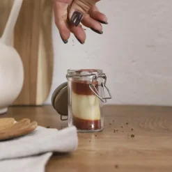 Glaskrukke med akacielåg 70ml Online